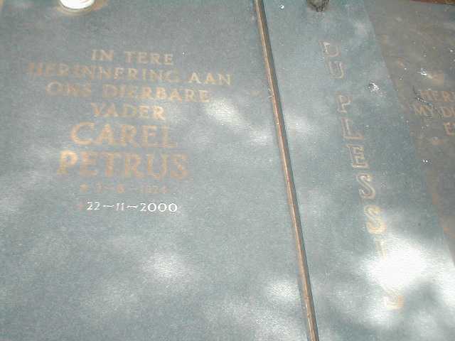 PLESSIS Carel Petrus, du 1924-2000