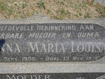 MARX Anna Maria Louisa 1906-1974