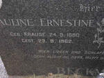 BECKMANN Pauline Ernestine nee KRAUSE 1880-1962