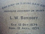 BOSHOFF L.W. 1874-1934