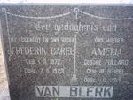 BLERK Frederik Carel, van 1872-1923 & Amelia FULLARD 1891-1964