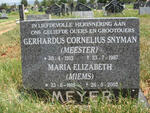 MEYER Gerhardus Cornelius Snyman 1913-1987 & Maria Elizabeth 1919-2002