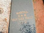 WALT Martha A.A.M., van der 1920-1989