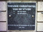 VYVER Theunis Christoffel, van der 1937-2001