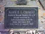 CROSLEY Alice E.C. 1870-1960