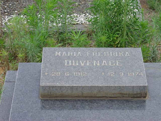 DUVENHAGE Maria Fredrika 1912-1974