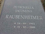 RAUBENHEIMER Petronella Jacomina 1911-2001