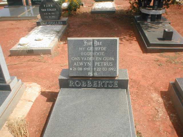 ROBBERTSE Alwyn Petrus 1919-1992