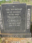 CRONJÉ Philippus Cornelius 1888-1962