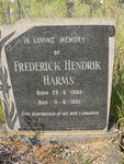HARMS Frederick Hendrik 1898-1961