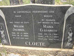 CLOETE Willem Jacobus 1894-1985 & Maria Elizabeth 1897-1965