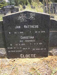CLOETE Jan Mattheus 1901-1970 & Christina SCHOONEES 1893-1994