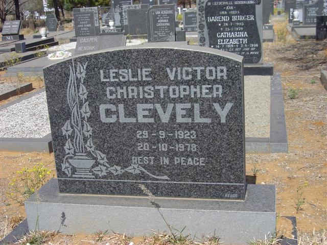 CLEVELY Leslie Victor Christopher 1923-1978