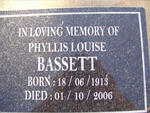 BASSETT Phyllis Louise 1913-2006