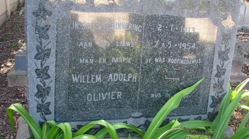 OLIVIER Willem Adolph 1913-1954