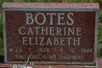 BOTES Catherine Elizabeth 1938-1988