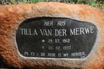 MERWE Tilla, van der 1912-1997