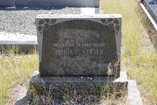VENTER Maria C. nee COETZEE 1875-196?
