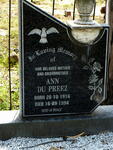 PREEZ Ann, du 1916-1994