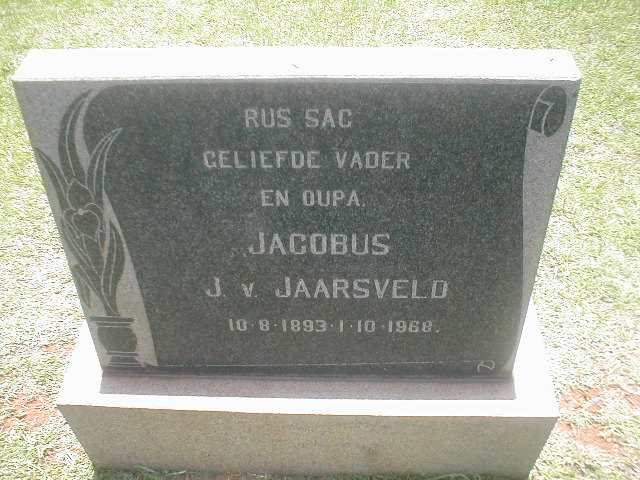 JAARSVELD Jacobus, J. van 1893-1968