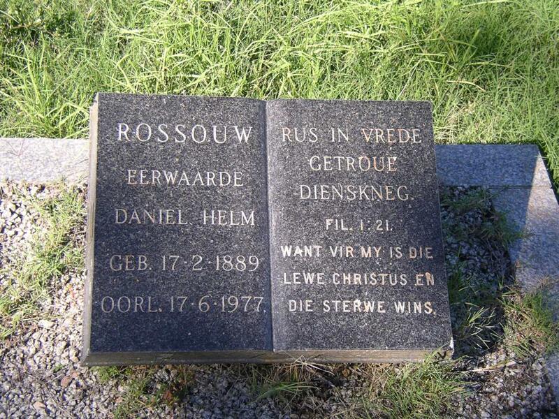 ROSSOUW Daniel Helm 1889-1977