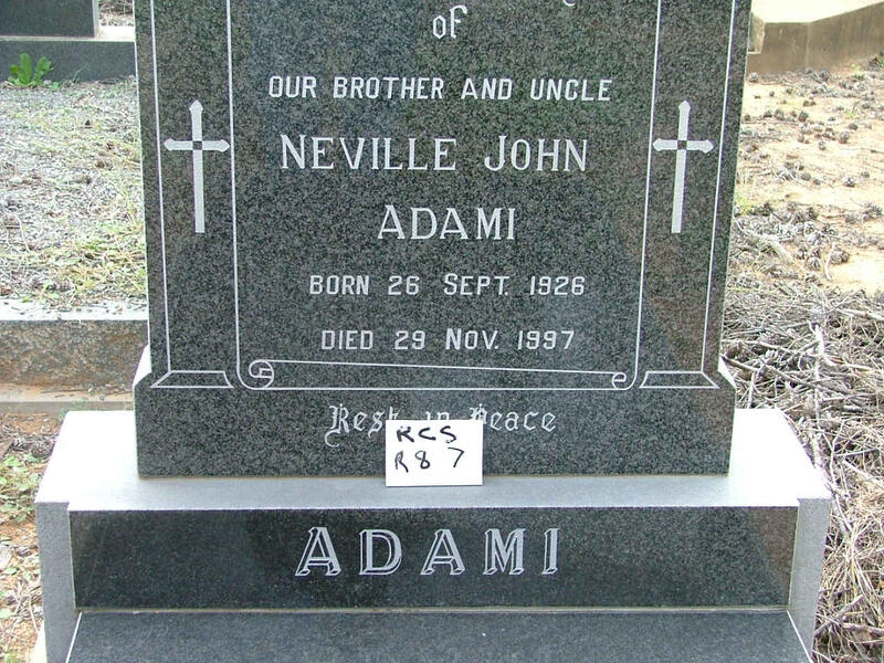 ADAMI Neville John 1926-1997