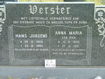 VERSTER Hans Jurgens 1909-1983 & Anna Maria PIEK 1906-1981