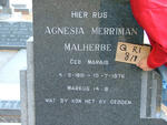 MALHERBE Agnesia Merriman nee MARAIS 1901-1976