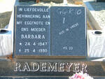 RADEMEYER Barbara 1947-1990