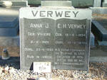 VERWEY E.H. 1894-1972 & M.H. VERWEY :: VERWEY Anna J. nee VIVIERS 1920-1955