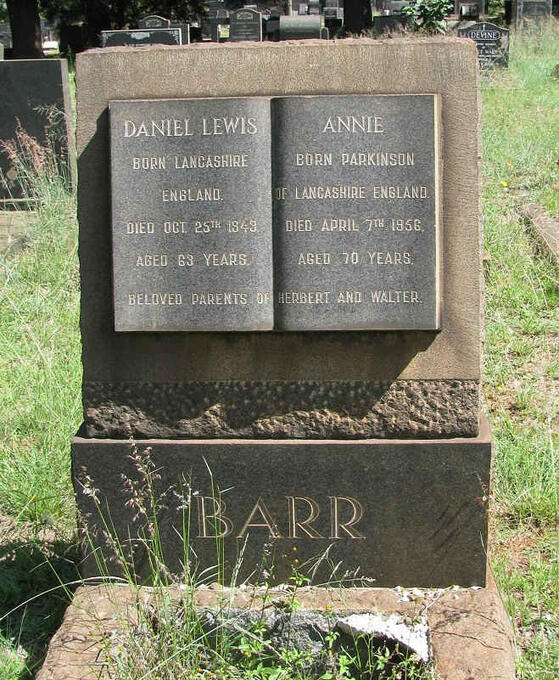 BARR Daniel Lewis -1949 & Annie PARKINSON -1956