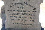 BEUKES Leslie 1927-1929