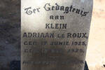 ROUX Adriaan, le 1925-1925