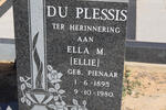PLESSIS Ella M., nee PIENAAR 1895-1980 