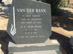 BANK W.A., van der 1918-1979 