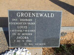 GROENEWALD Louis 1936-1983 :: GROENEWALD Jacoba -1983 
