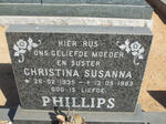 PHILLIPS Christina Susanna 1935-1983