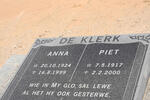 KLERK Piet, de 1917-2000 & Anna 1924-1999