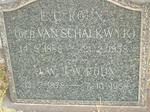 ROUX J.W.J.W. 1878-1958 & E.C. VAN SCHALKWYK 1888-1958