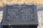 MINNAAR Hendrik J. 1909-1966 & Hester C.C. STEENKAMP 1911-1994