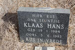 HANS Klaas 1984-1985