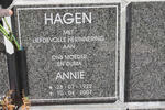 HAGEN Annie 1922-2007