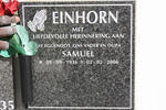 EINHORN Samuel 1936-2006