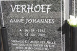 VERHOEF Anne Johannes 1942-2005