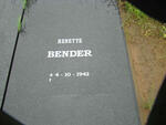 BENDER Renette 1942-