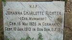 RICHTER Johanna Charlotte nee MUMMERT 1825-1913