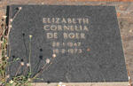 BOER Elizabeth Cornelia, de 1947-1973