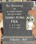 FICK Stephen Petrus 1953-1978