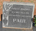PAUL Janetta Jonathina 1907-1970