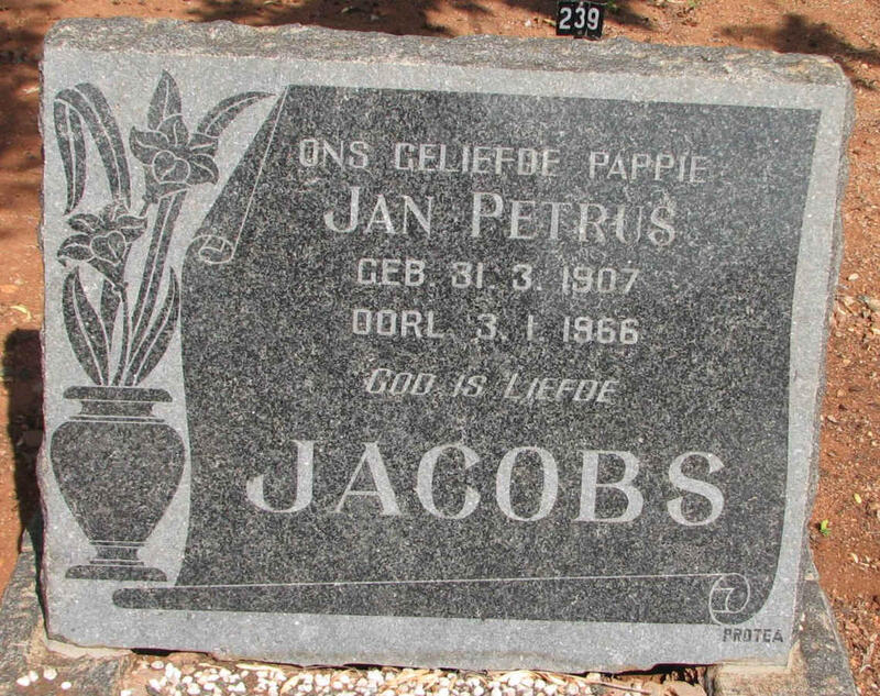 JACOBS Jan Petrus 1907-1966